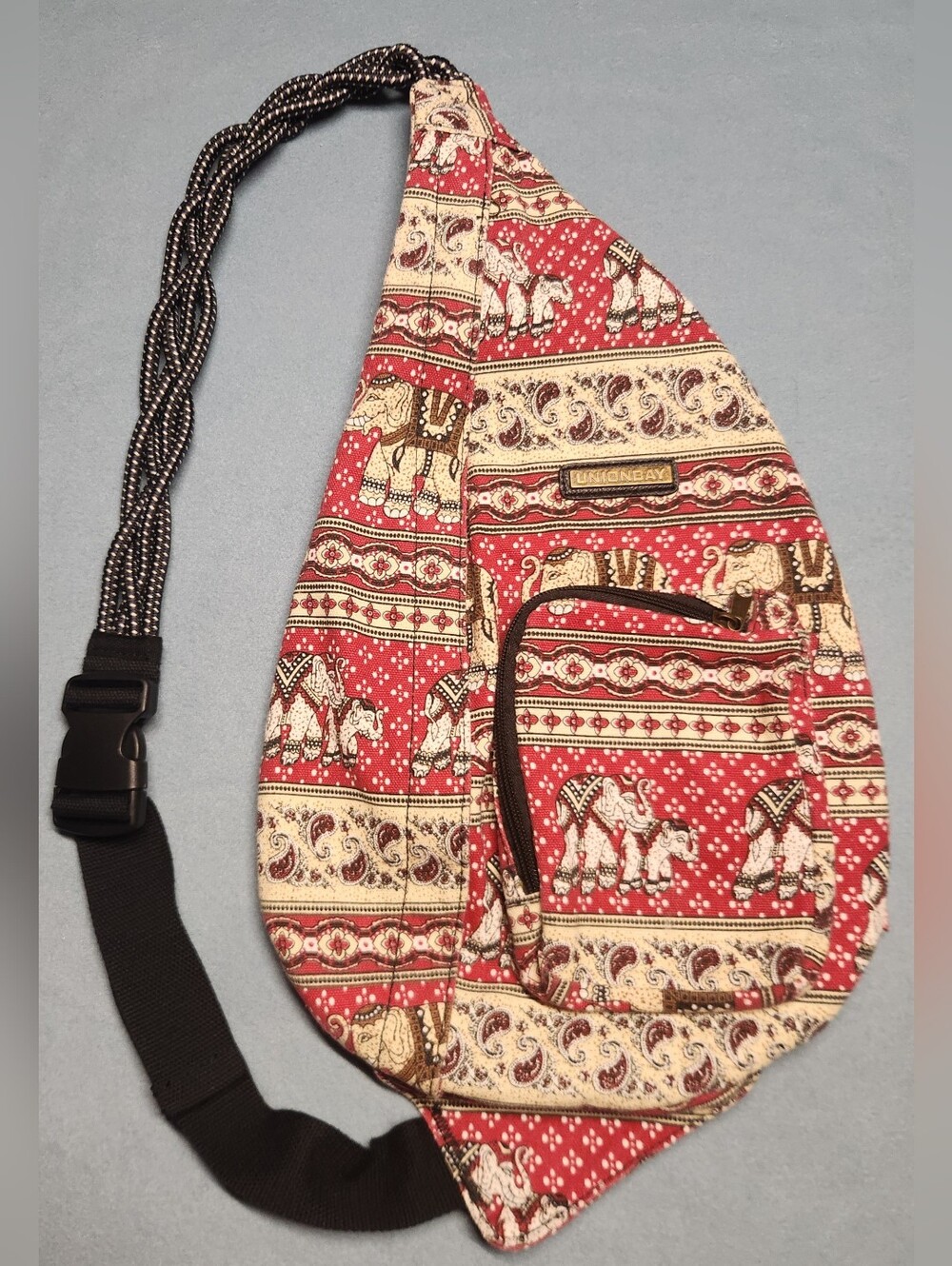 UNIONBAY Red Elephant Print Sling Bag